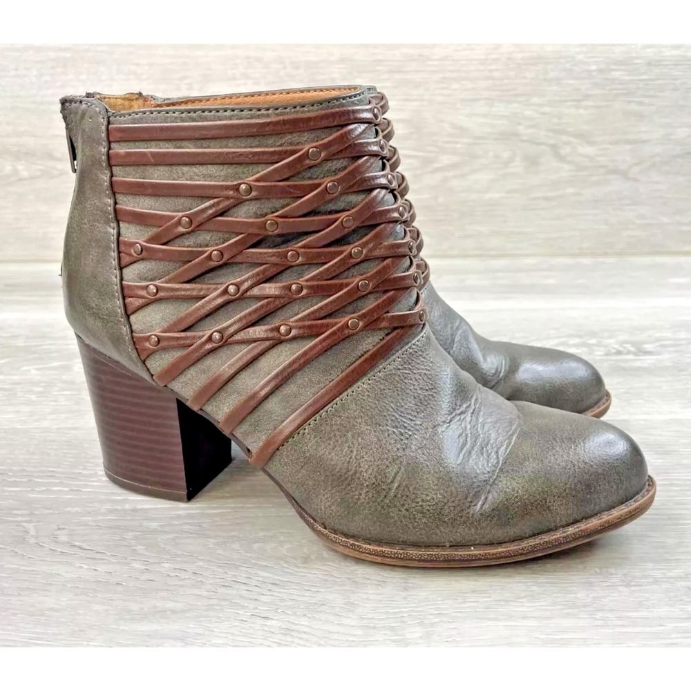 Eurosoft Sofft Women's Boot Gray Leather 6.5 Casual Comfort‎ Western Booties